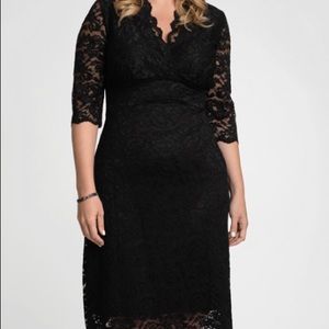 Kiyonna scalloped lace black dress (3x/24)